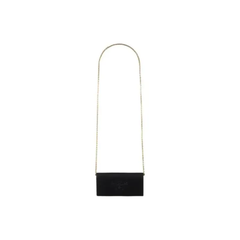 MCM Cow Leather Small Square Bag Clutch Large Size Unisex Black-4
