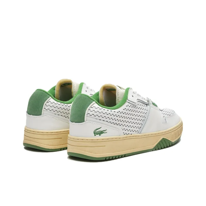 LACOSTE L001 Low-Top Skateboard Shoes Men's White Green-2