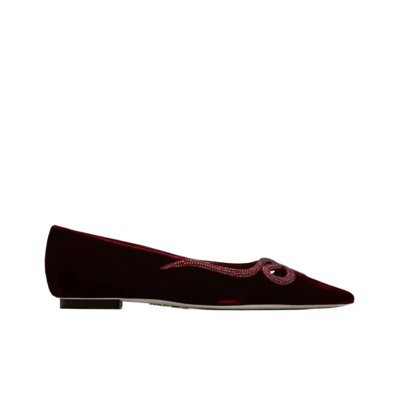 RENE CAOVILLA Rubino Casual Single Shoes Women's Red-1