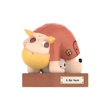 POP MART Zsiga A Red House Figure Hang Tag Box