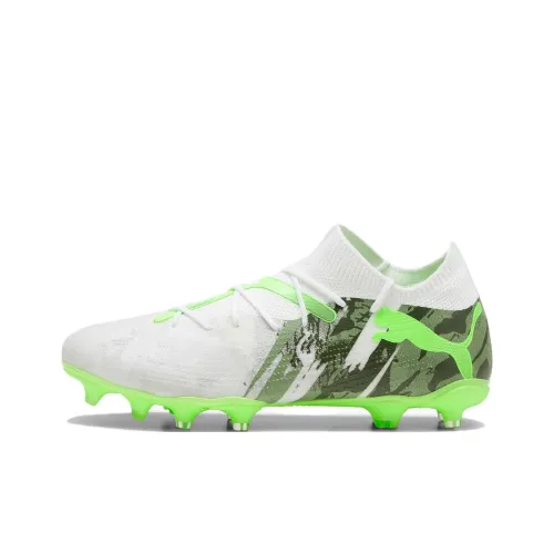 PUMA FUTURE 7 MATCH Anti-Slip Wear-Resistant Soccer Shoes Unisex White Green