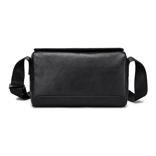 FAIRWHALE Top Grain Cow Leather Shoulder Bag Regular Men's Black