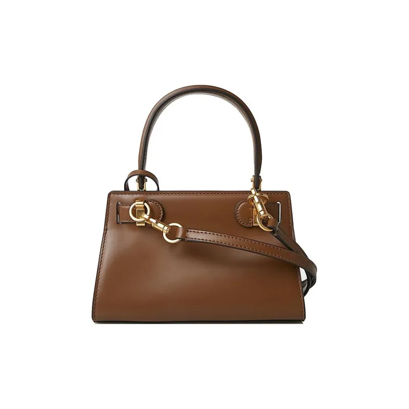 TORY BURCH Lee Radziwill Cow Leather Shoulder Bag Crossbody Bag Handbag Mini Women's Umber-2