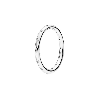 Pandora 925 Sterling Silver Zirconia Rings Women's Silver