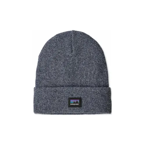 Patagonia Post Industrial Recycled Cotton Recycled Polyester Fibers Yarn Beanies Unisex Gray
