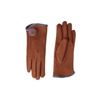 Lagur Suede Knit Gloves Women's