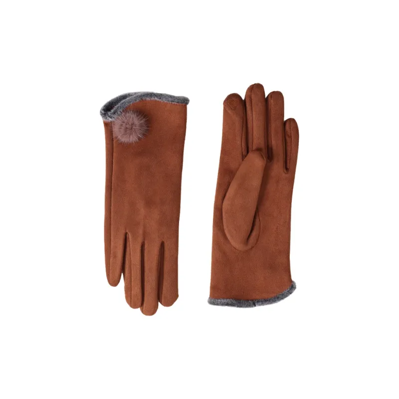 Lagur Suede Knit Gloves Women's-0