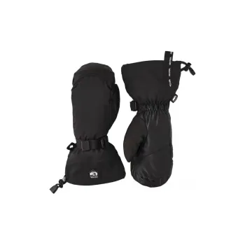 HESTRA Polyester Melin Wool Goatskin Leather Gloves Unisex Black