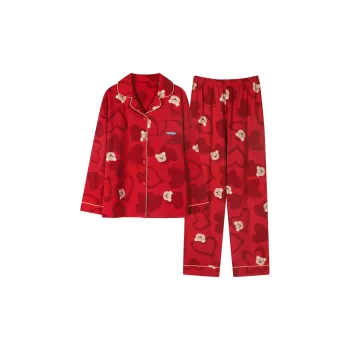 H YXIANG Pajama Set Women's Burgundy