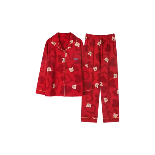 H YXIANG Pajama Set Women's Burgundy