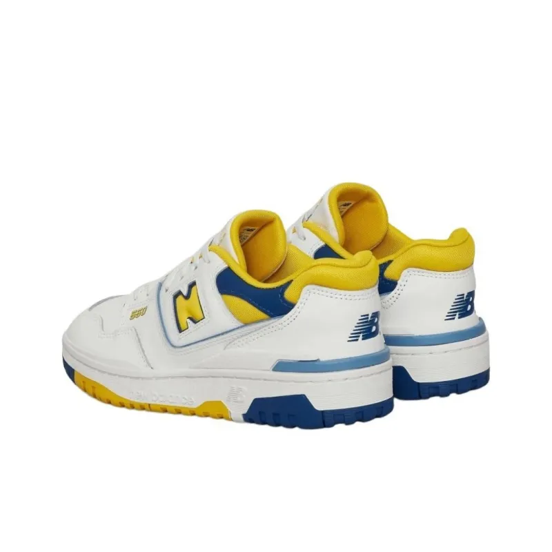 New Balance NB 550 Anti-Slip Wear-Resistant Low-Top Kids Lifestyle Shoes White Yellow Children Aged 3-7 Years Old-3