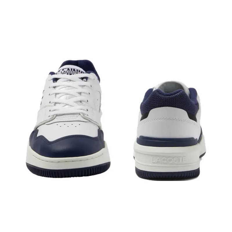 LACOSTE Lineshot Abrasion Resistant Low Top Casual Shoes Men's White Blue-4
