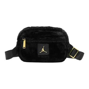Jordan Polyester Shoulder Bag Crossbody Bag Regular Women's Black & Gold