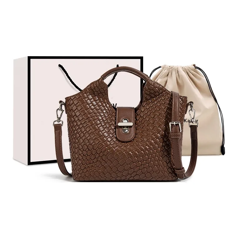 CentarlKatty Polyurethane One Shoulder Handbags Women's Brown-0