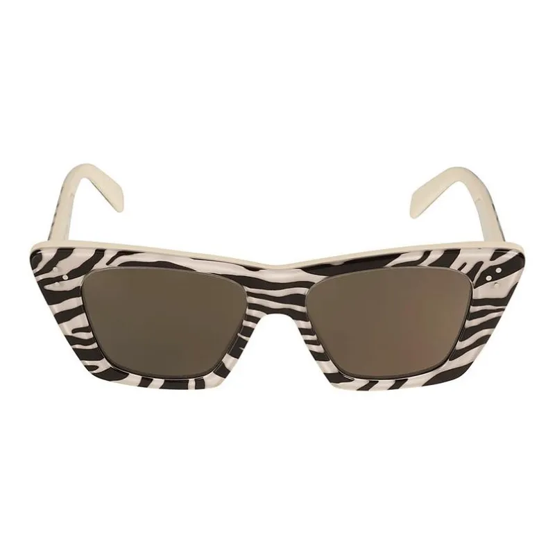 CELINE Cat Eye Sunglasses Women's Black White-1