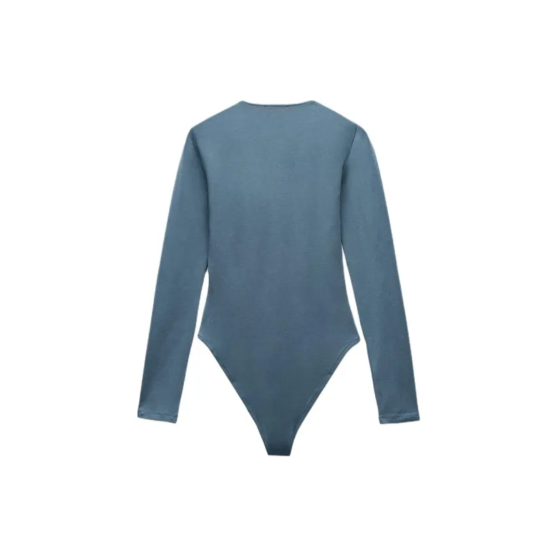 ZARA Bodysuits Women's Blue Gray-1