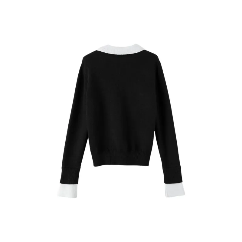 Late White Knitwear Women's Black-1