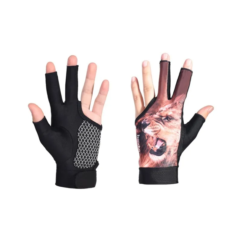BOODUN Billiards Three Finger Gloves Silicone Lycra Disc Mesh Single For Left Hand Unisex-5