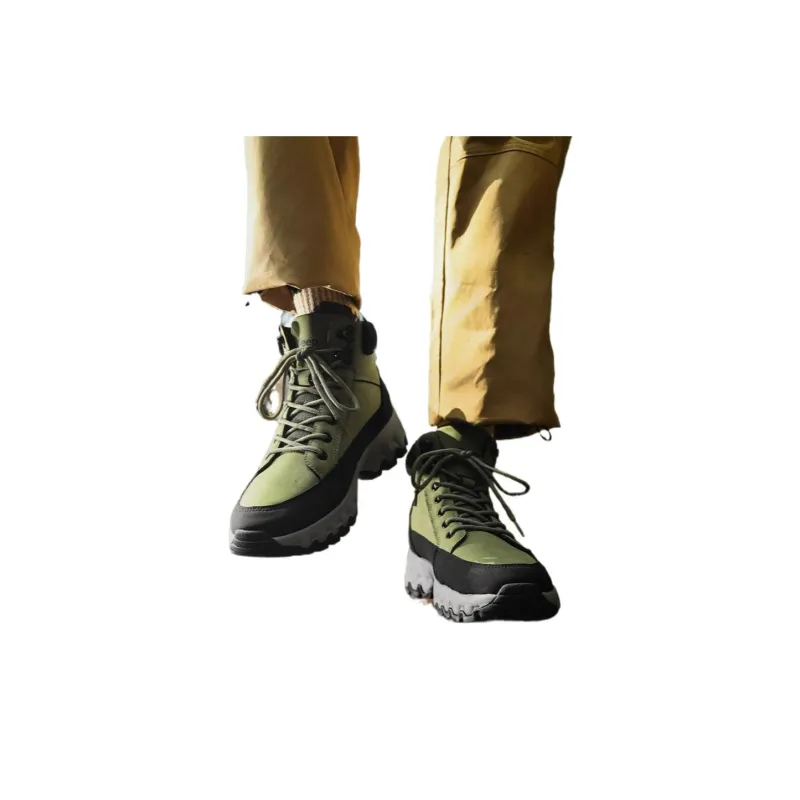 Jeep Wear Resistant Slip Resistant Short Outdoor Boots Men's Army Green-2