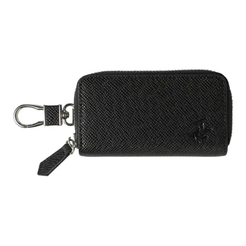 BEVERLY HILLS POLO CLUB Cow Leather Key Pouch Men's Black