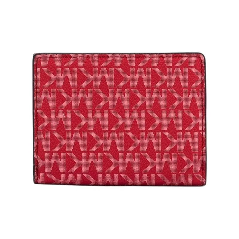 MICHAEL KORS Jet Set Travel Coated Canvas Wallet Medium Size Women's Bright Red-2