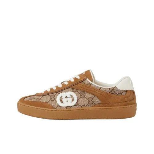 GUCCI Low-Top Skateboard Shoes Women's Brown