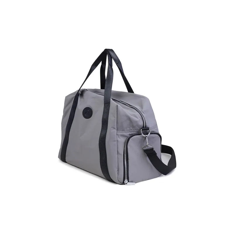 GELANDAI Fabric Large Capacity Portable Travel Bag 20 30L Unisex Black/Ecru/Gray-14