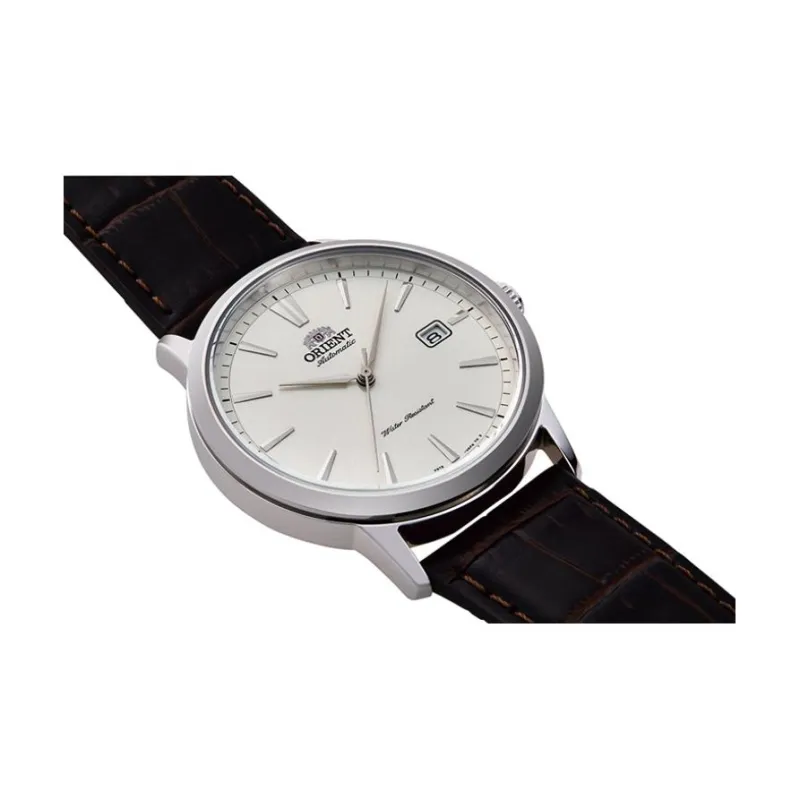 ORIENT Automatic/Manual Mechanical Movement Leather Watch Bands Watch Unisex Silver Dial-1