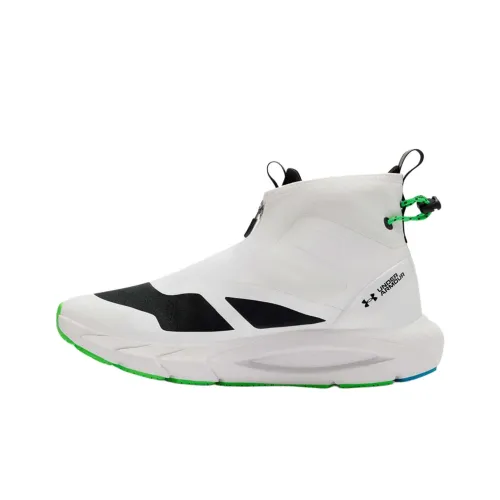 Under armour black Anti Slip Wear Resistant High Top Casual Shoes Unisex White