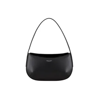 GIORGIO ARMANI La Prima Cow Leather Shoulder Bag Handbag Shoulder Bag Women's Black