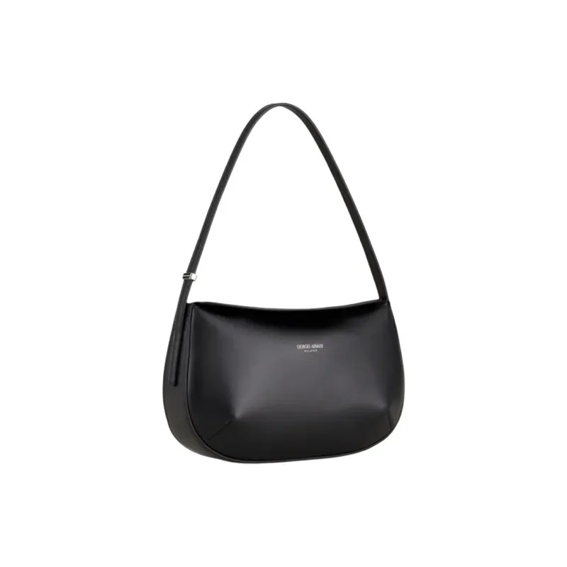 GIORGIO ARMANI La Prima Cow Leather Shoulder Bag Handbag Shoulder Bag Women's Black-1