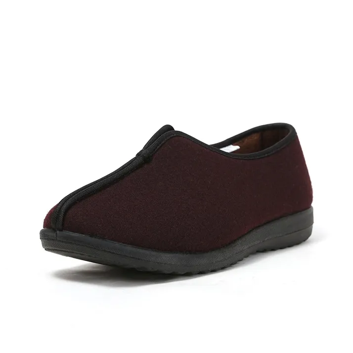 Old Meihua Casual Single Shoes Women's Burgundy-1