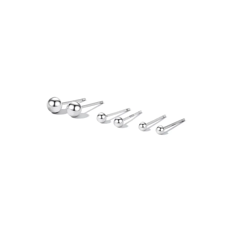 HMZ Sterling Silver Stud Earrings Unisex-8