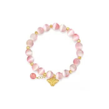SEVEN COOK Glass Cat Eye Jade Bracelets Women's