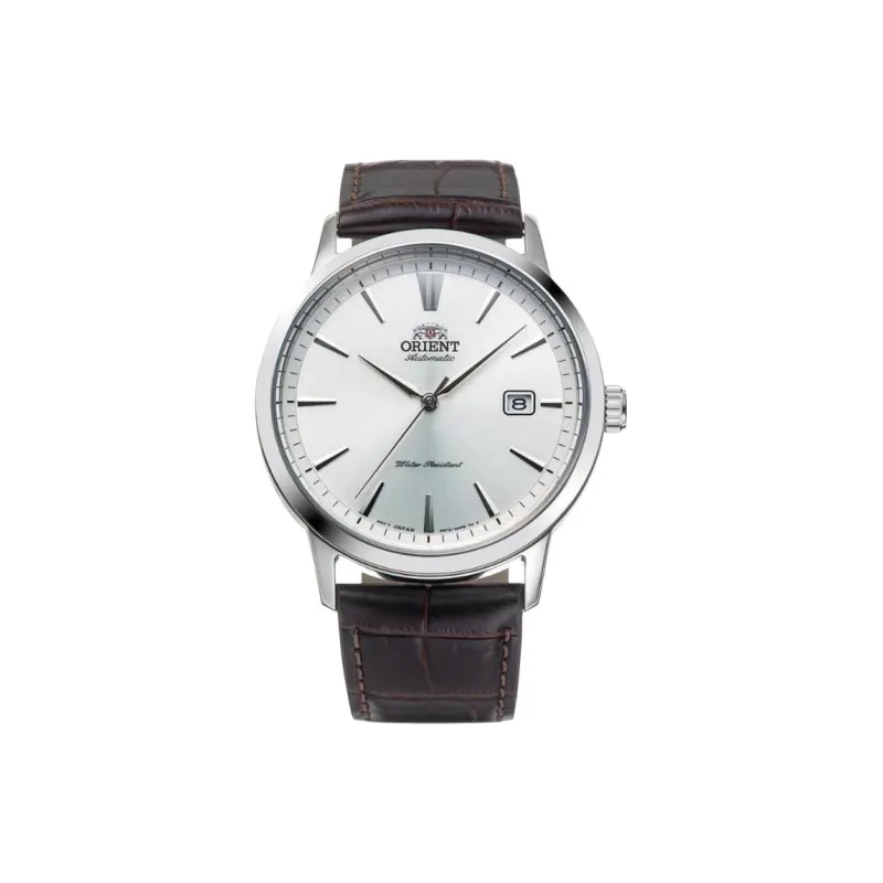 ORIENT Automatic/Manual Mechanical Movement Leather Watch Bands Watch Unisex Silver Dial-0