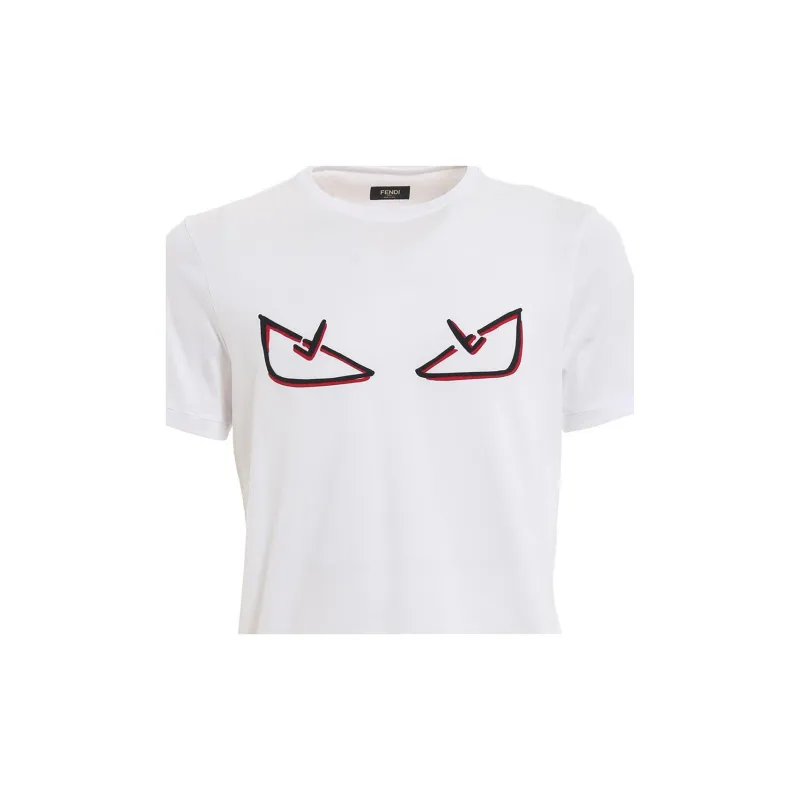 FENDI T Shirts Men White-4
