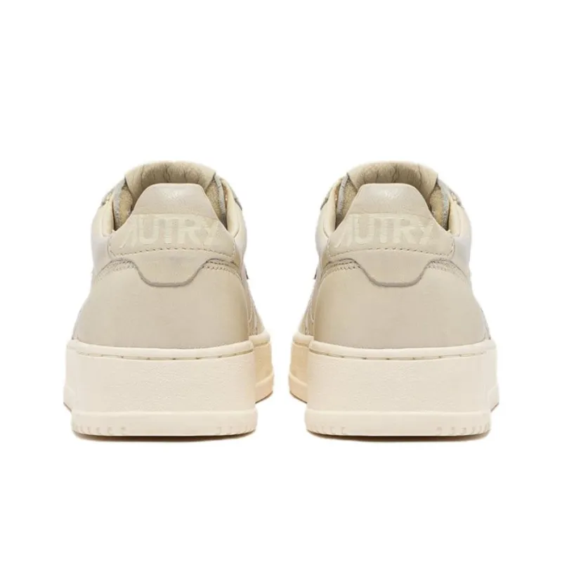 AUTRY BASKETS MEDALIST Anti Slip Wear Resistant Low Top Skateboard Shoes Men's Beige-4