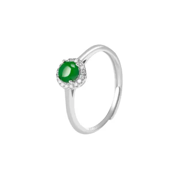 Double Happiness Gift Glutinous Jade Rings Women's