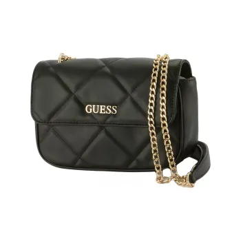 GUESS Diamond Quilting Artificial Leather Shoulder Bag Crossbody Bag Regular Women's Black