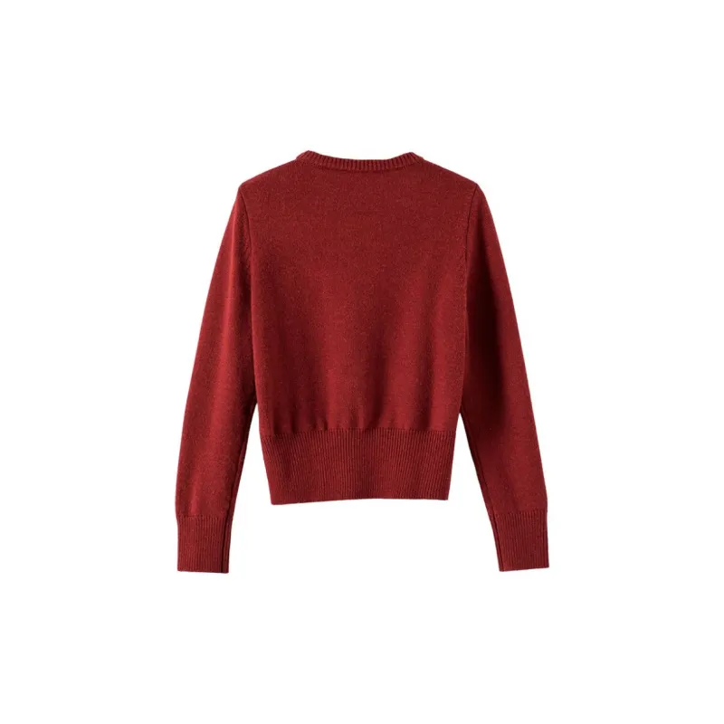 Late White Knitwear Women's Maroon-1