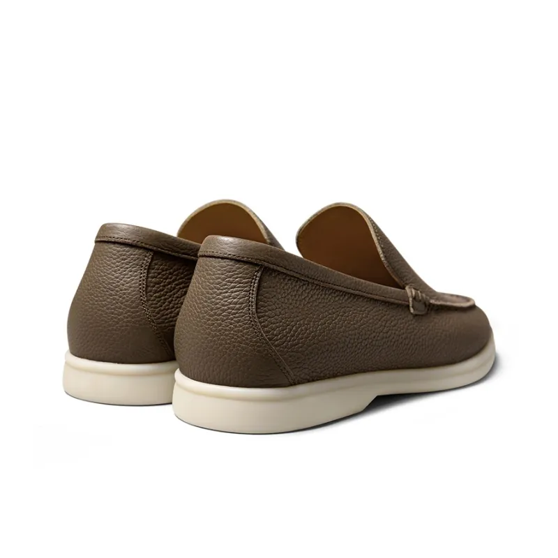 THOM WILLS British Business Calfskin Slip on Slip on Casual Shoes Men's Light Umber-3