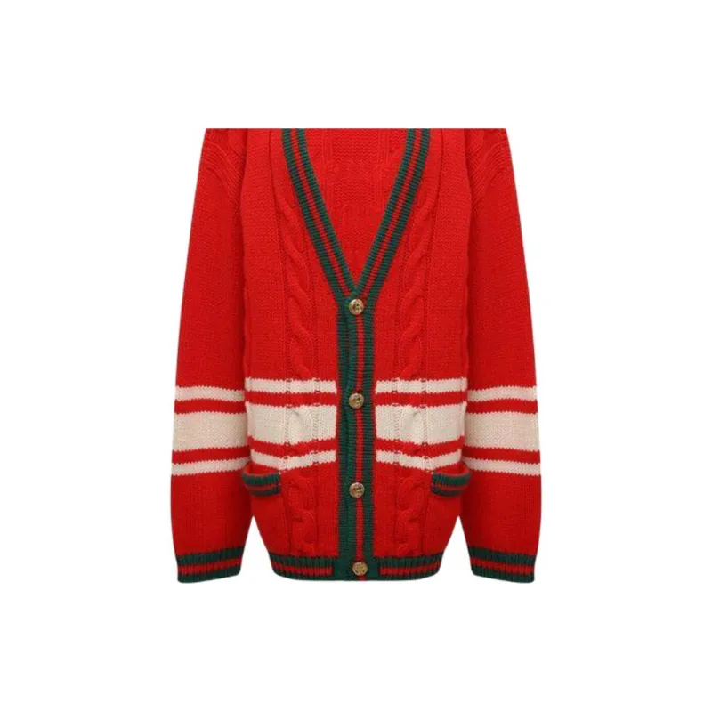 GUCCI Sweater Women's Red Green-4