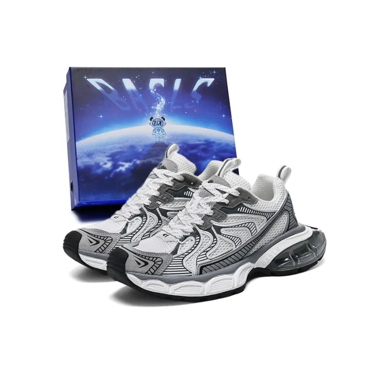 BASLS Fashion Casual Shoes Ankerle Breathable Height Increase Low Top Chunky Sneakers Unisex-7