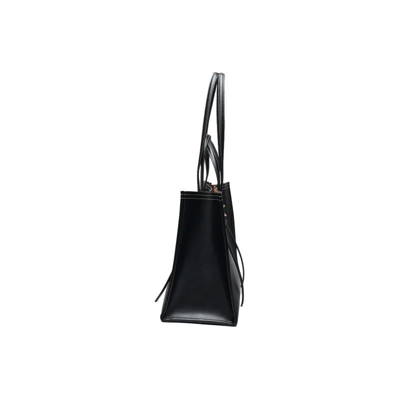 ZARA Polyester Tote Bag Shopping Bag Crossbody Bag Shoulder Bag Women's Black-2