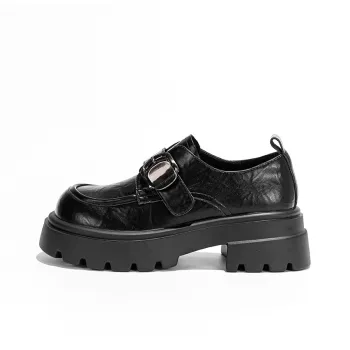 EXULL Q Loafers 6cm Women's Black