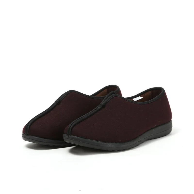 Old Meihua Casual Single Shoes Women's Burgundy-2