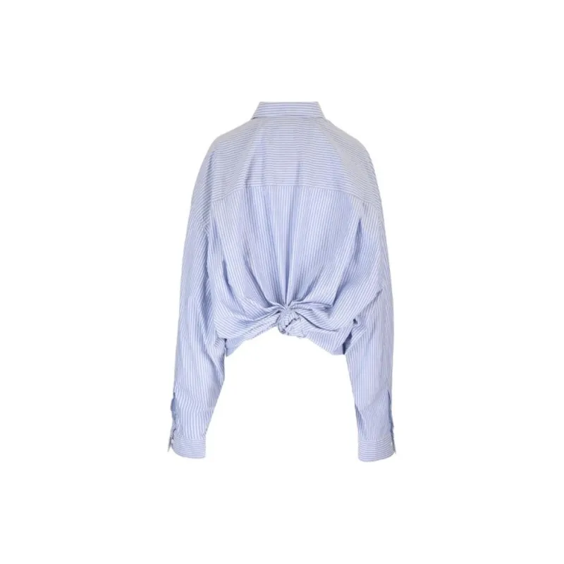 Balenciaga Knot Detailed Striped Shirt-2
