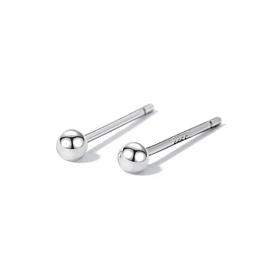 HMZ Sterling Silver Stud Earrings Unisex-0