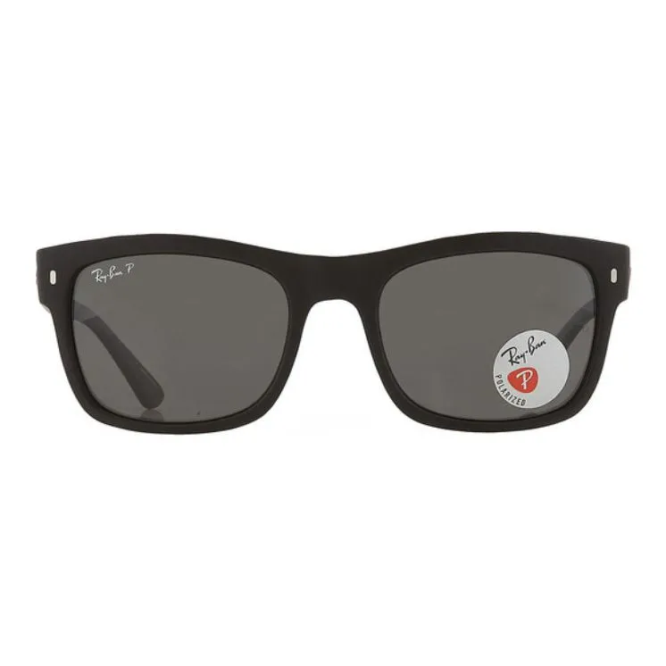 RayBan Plastic Square Sunglasses Unisex Black-1