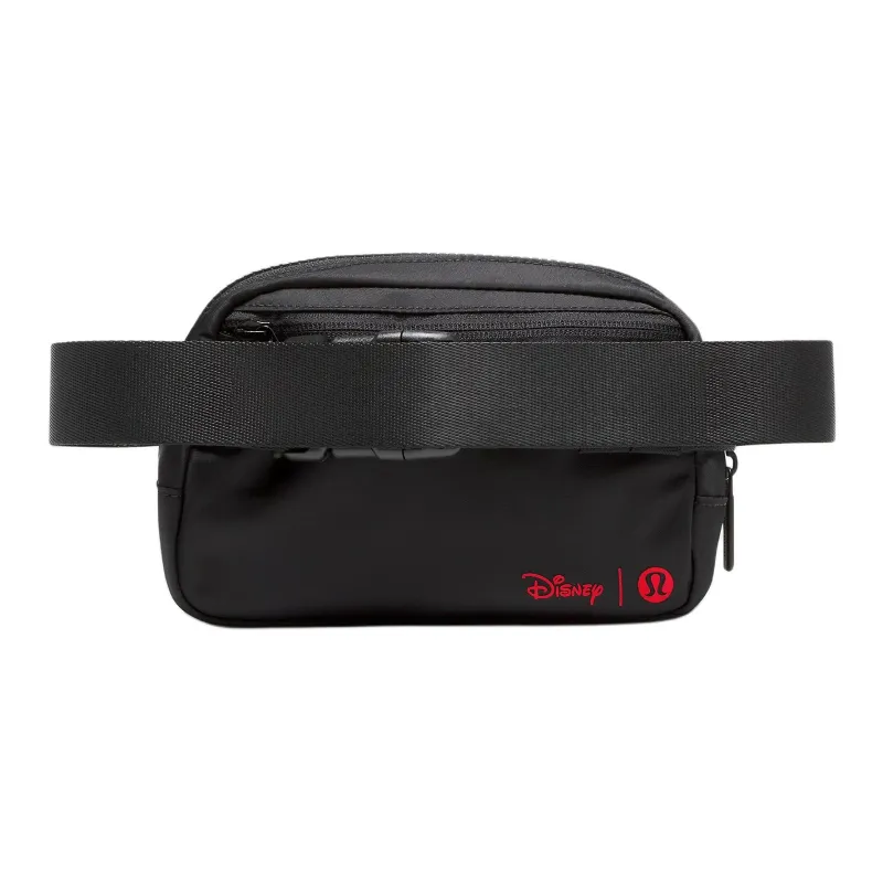 Lululemon × Disney Collaboration Everywhere Nylon One Shoulder Crossbody Fanny Pack Unisex Black-2